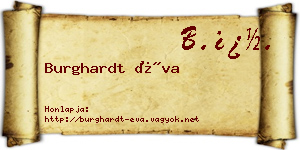 Burghardt Éva névjegykártya