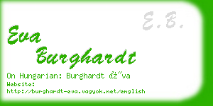 eva burghardt business card